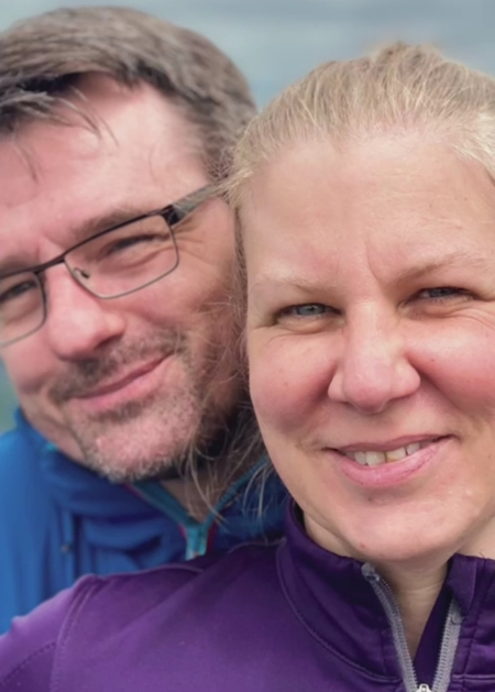 Cheryl Heusser und Rolf Gehrer am fliegen